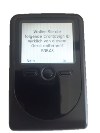 Cronto-Device zurücksetzen 4 Cronto-Device zurücksetzen 4