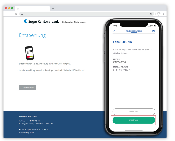 E-Banking Passwort vergessen Pushmeldung E-Banking Passwort vergessen Pushmeldung