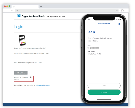 E-Banking Additional Device CrontoPush