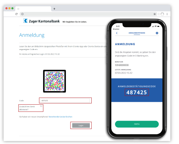 E-Banking zusätzliches Gerät aktivieren E-Banking zusätzliches Gerät aktivieren