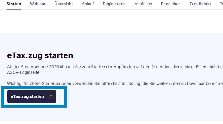 eTax.zug