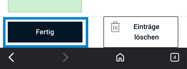 eTax Zug Fertig Button