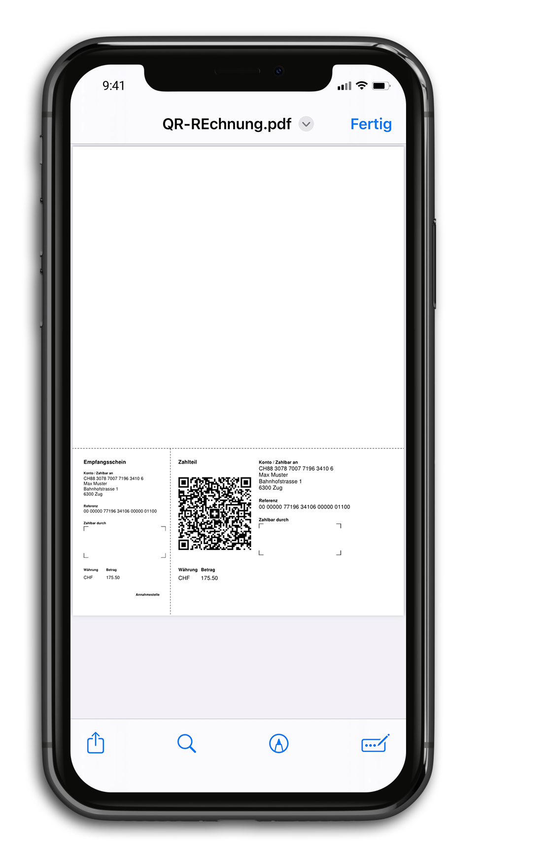 QR-Rechnung Teilen