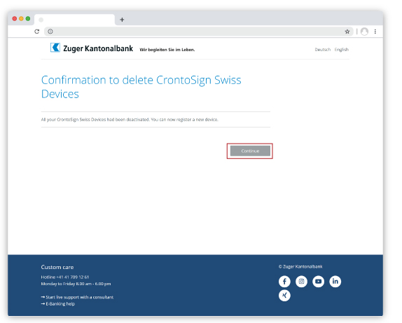 Existing devices deleted Existing devices deleted