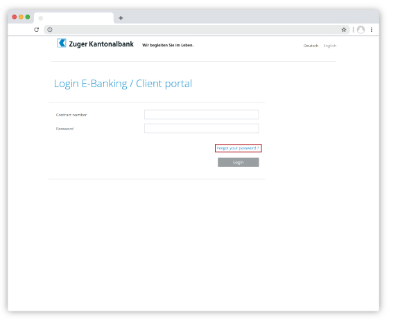 Login E-Banking / Client portal