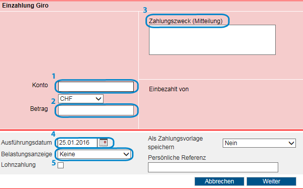 Zahlung Zahlung