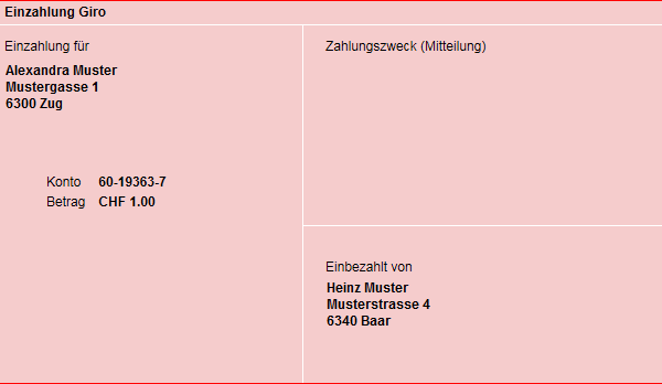 Zahlung Zahlung
