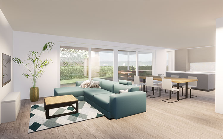 5-family house Living room