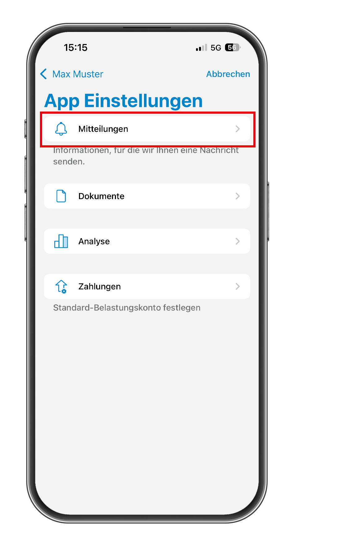 Benachrichtigungen einrichten