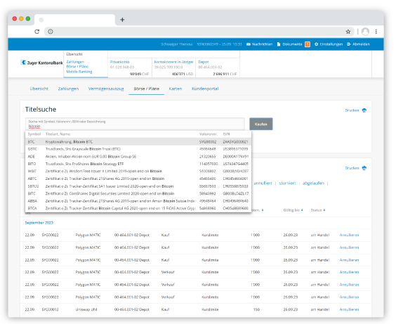 E-Banking Krypto Schritt 2