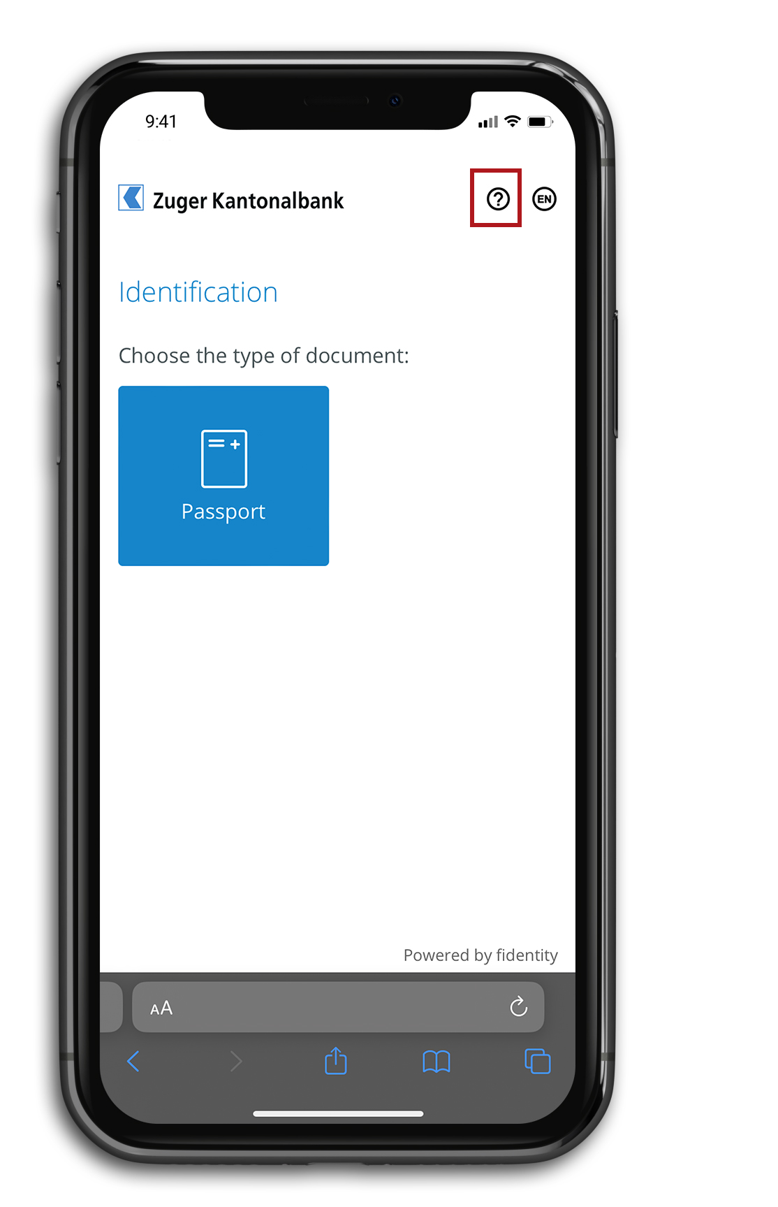 Help online identification Hilfe Online-Identifikation
