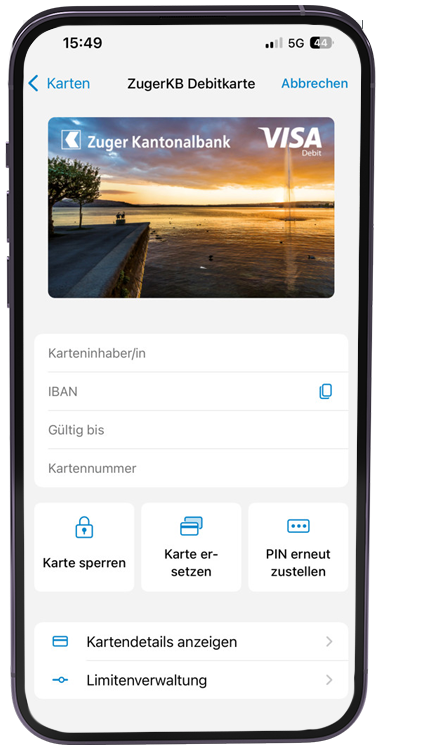 Mobile Banking Karte sperren
