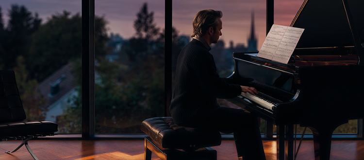 A man playing the piano