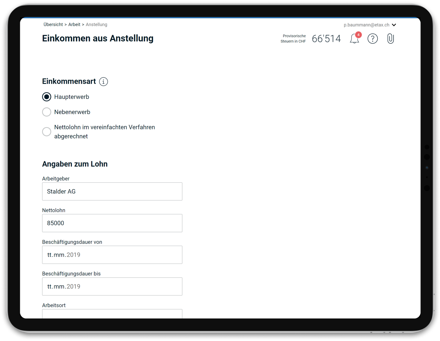 Daten online erfassen