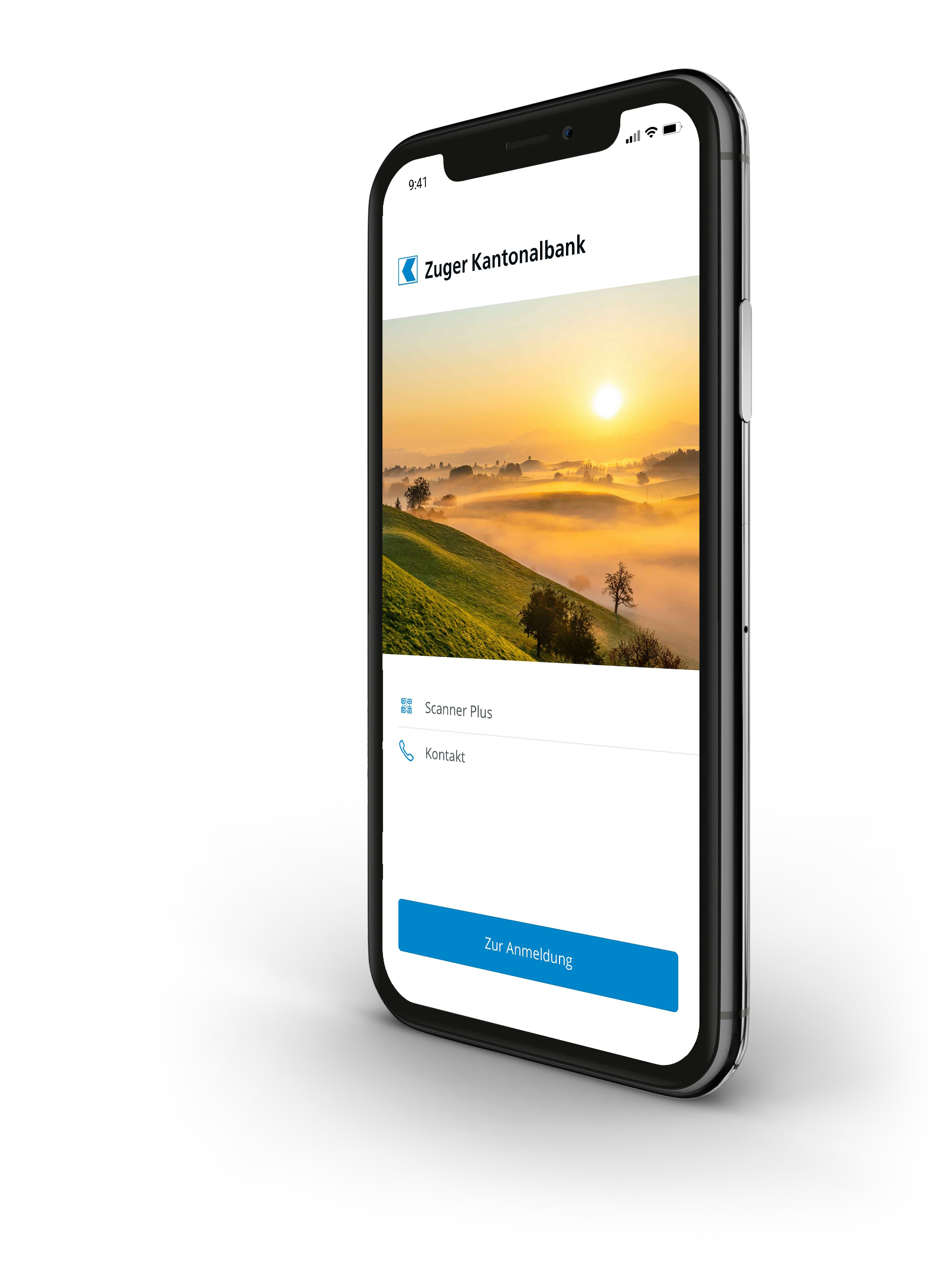 ZugerKB Mobile Banking App Startseite