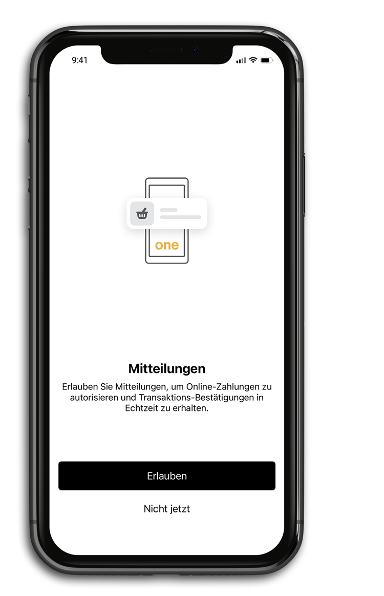 Mobiltelefon mit Dialog zu Benachrichtigungs-Einstellungen