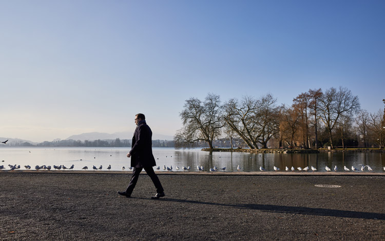 Stefan Künzli am Zugersee