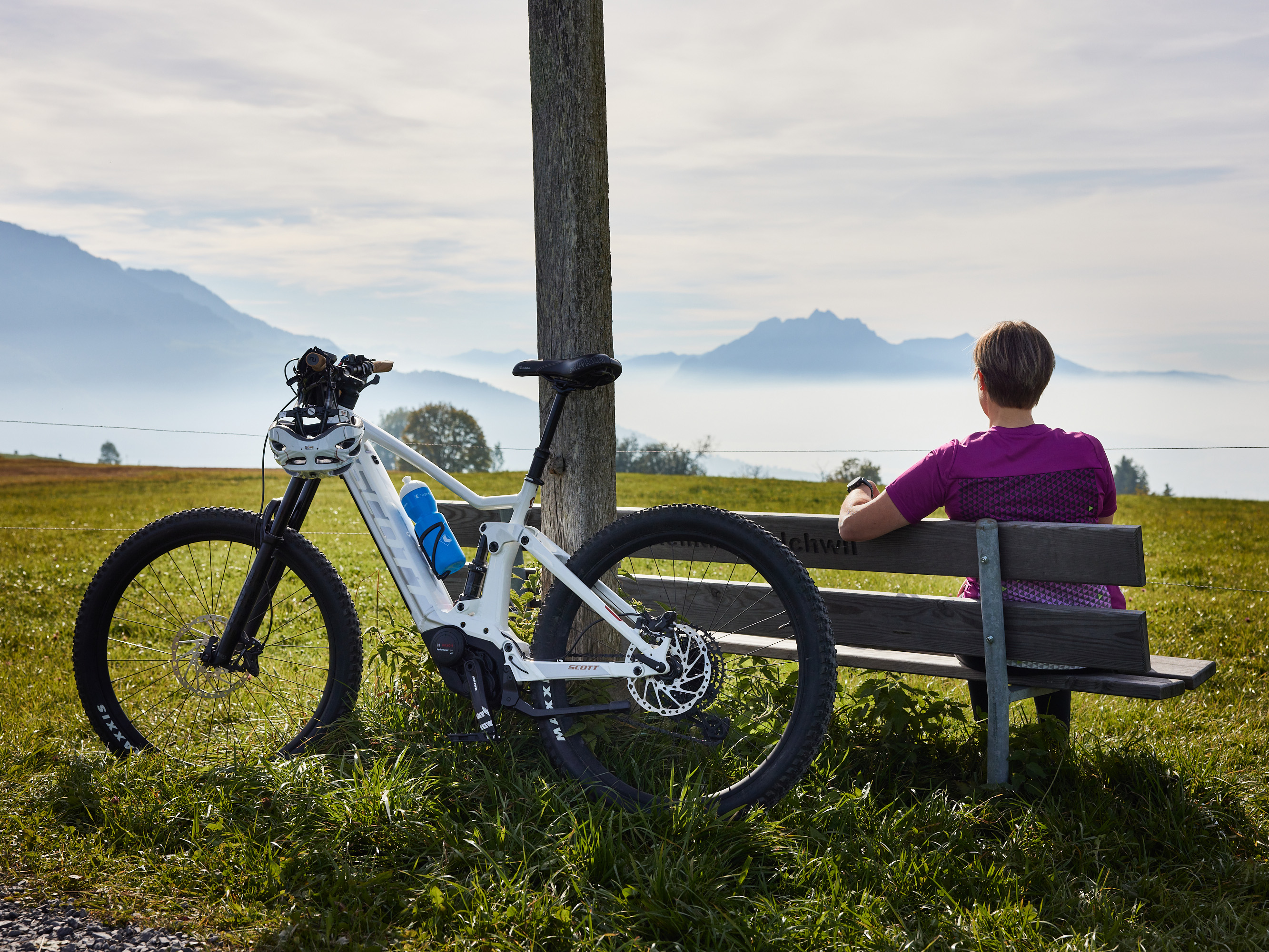 Mit Blick auf die Rigi den Gedanken freien Lauf lassen.